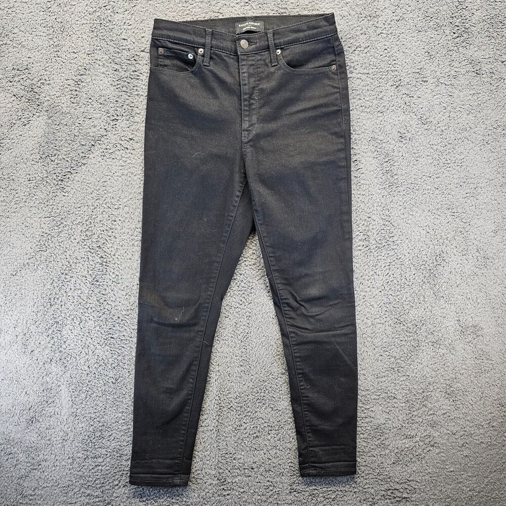 Banana Republic Jeans Womens 27/4 Black‎ Denim High-Rise Skinny